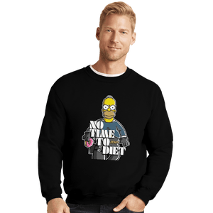 Shirts Crewneck Sweater, Unisex / Small / Black No Time To Diet