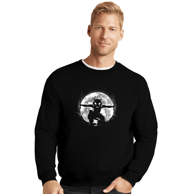 Shirts Crewneck Sweater, Unisex / Small / Black Moonlight Inosuke
