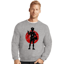 Load image into Gallery viewer, Shirts Crewneck Sweater, Unisex / Small / Sports Grey Crimson Yū Nishinoya
