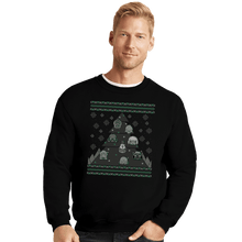 Load image into Gallery viewer, Daily_Deal_Shirts Crewneck Sweater, Unisex / Small / Black 40K Christmas Tree
