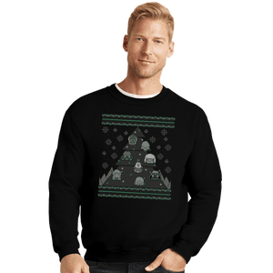 Daily_Deal_Shirts Crewneck Sweater, Unisex / Small / Black 40K Christmas Tree