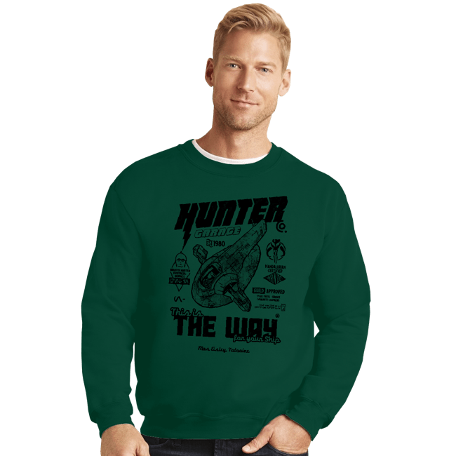Secret_Shirts Crewneck Sweater, Unisex / Small / Forest Hunter Garage