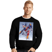 Load image into Gallery viewer, Secret_Shirts Crewneck Sweater, Unisex / Small / Black Wing Zero Painting
