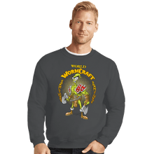 Load image into Gallery viewer, Secret_Shirts Crewneck Sweater, Unisex / Small / Charcoal World of Wormcraft
