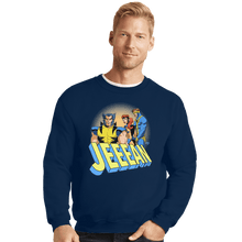 Load image into Gallery viewer, Shirts Crewneck Sweater, Unisex / Small / Navy Distracted Jeeean
