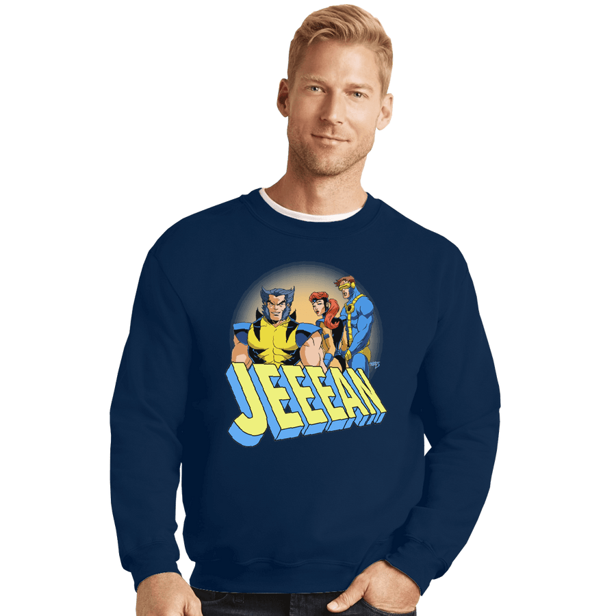 Shirts Crewneck Sweater, Unisex / Small / Navy Distracted Jeeean