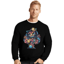 Load image into Gallery viewer, Shirts Crewneck Sweater, Unisex / Small / Black Mysterious Spade
