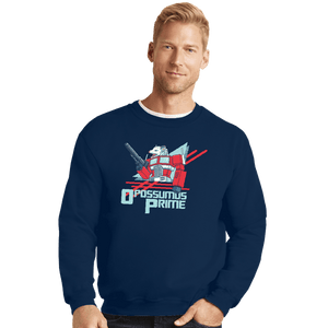 Shirts Crewneck Sweater, Unisex / Small / Navy Opossumus Prime