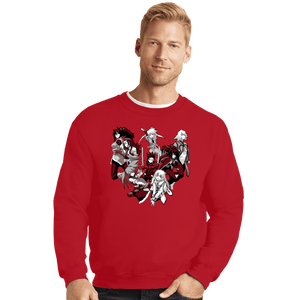 Daily_Deal_Shirts Crewneck Sweater, Unisex / Small / Red Symphonia