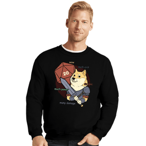 Secret_Shirts Crewneck Sweater, Unisex / Small / Black D&D Doge Meme