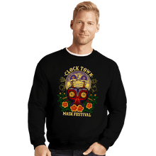 Load image into Gallery viewer, Daily_Deal_Shirts Crewneck Sweater, Unisex / Small / Black Clock Town Mask Festival
