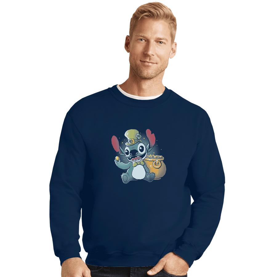 Shirts Crewneck Sweater, Unisex / Small / Navy Irish Alien