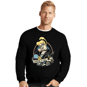 Daily_Deal_Shirts Crewneck Sweater, Unisex / Small / Black Rocker Cinderella