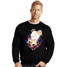 Load image into Gallery viewer, Shirts Crewneck Sweater, Unisex / Small / Black Cute Companion Paimon
