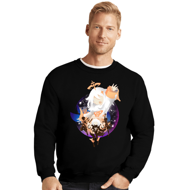 Shirts Crewneck Sweater, Unisex / Small / Black Cute Companion Paimon