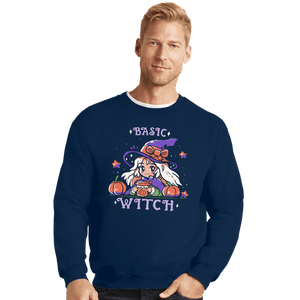 Daily_Deal_Shirts Crewneck Sweater, Unisex / Small / Navy Basic Witch Season