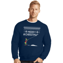 Load image into Gallery viewer, Shirts Crewneck Sweater, Unisex / Small / Navy Stealing Christmas
