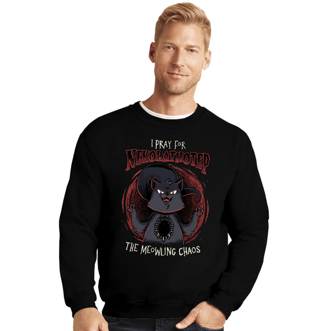 Daily_Deal_Shirts Crewneck Sweater, Unisex / Small / Black Nekolathotep