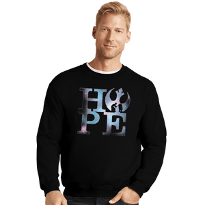Shirts Crewneck Sweater, Unisex / Small / Black Hope