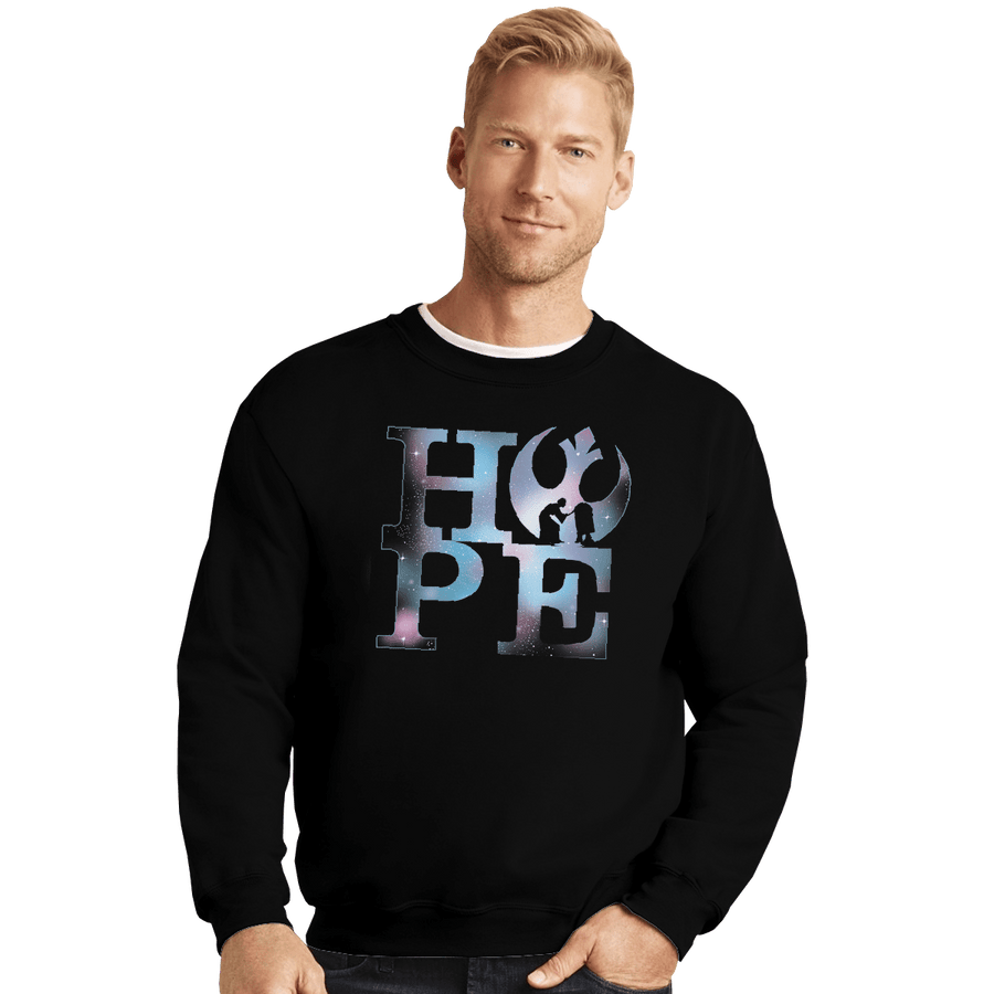 Shirts Crewneck Sweater, Unisex / Small / Black Hope