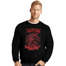 Load image into Gallery viewer, Shirts Crewneck Sweater, Unisex / Small / Black Silent Red Thing
