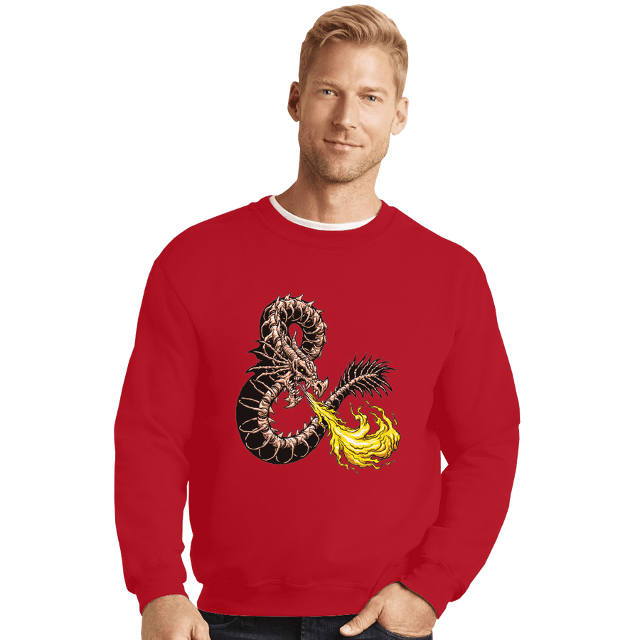 Shirts Crewneck Sweater, Unisex / Small / Red Bone Dragon