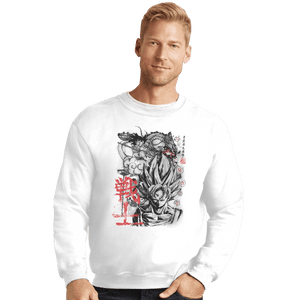 Shirts Crewneck Sweater, Unisex / Small / White Legend Of The Saiyan