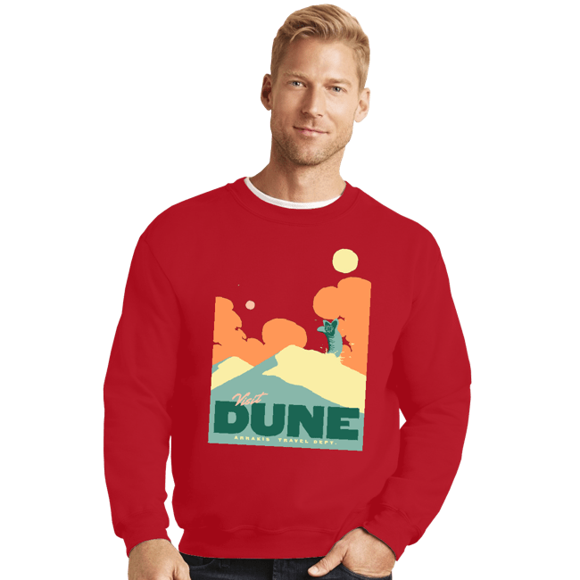 Shirts Crewneck Sweater, Unisex / Small / Red Visit Dune