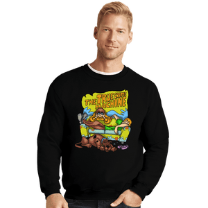 Daily_Deal_Shirts Crewneck Sweater, Unisex / Small / Black The True Crime Machine