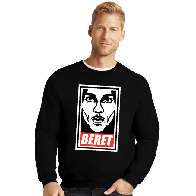 Shirts Crewneck Sweater, Unisex / Small / Black Beret