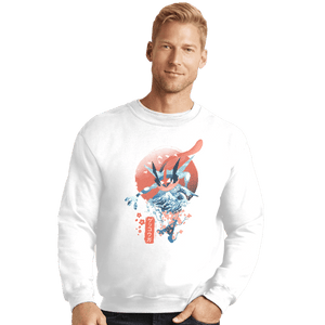 Shirts Crewneck Sweater, Unisex / Small / White Water Ninja