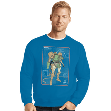 Load image into Gallery viewer, Shirts Crewneck Sweater, Unisex / Small / Sapphire Super PowerSuit
