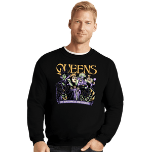 Daily_Deal_Shirts Crewneck Sweater, Unisex / Small / Black Queens Of Wickedness
