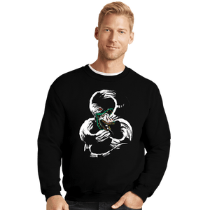 Secret_Shirts Crewneck Sweater, Unisex / Small / Black Sandworm
