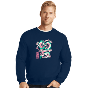 Daily_Deal_Shirts Crewneck Sweater, Unisex / Small / Navy River Spirit