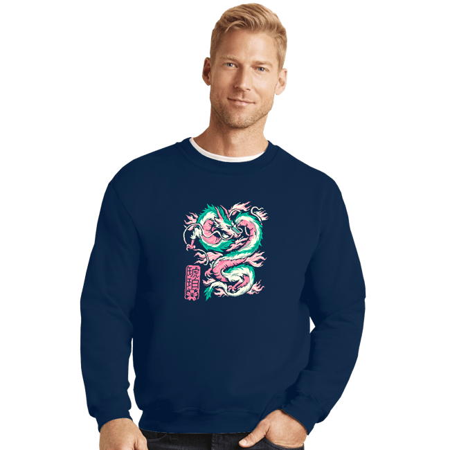 Daily_Deal_Shirts Crewneck Sweater, Unisex / Small / Navy River Spirit