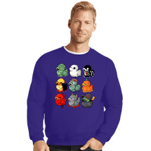 Load image into Gallery viewer, Secret_Shirts Crewneck Sweater, Unisex / Small / Violet Duck Halloween
