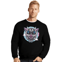 Load image into Gallery viewer, Shirts Crewneck Sweater, Unisex / Small / Black Boar Oni Mask
