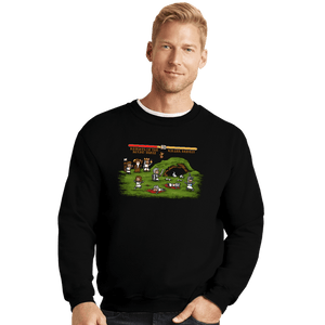 Daily_Deal_Shirts Crewneck Sweater, Unisex / Small / Black Camelot Fighter
