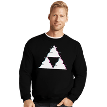 Load image into Gallery viewer, Shirts Crewneck Sweater, Unisex / Small / Black Ddjvigo&#39;s Glitch Triforce
