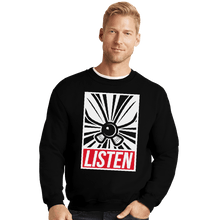 Load image into Gallery viewer, Shirts Crewneck Sweater, Unisex / Small / Black Listen and Obey
