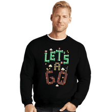 Load image into Gallery viewer, Daily_Deal_Shirts Crewneck Sweater, Unisex / Small / Black Let&#39;s A Go
