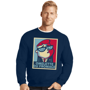 Shirts Crewneck Sweater, Unisex / Small / Navy Omlette Du Fromage