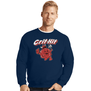 Shirts Crewneck Sweater, Unisex / Small / Navy Crit-Hit
