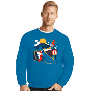 Shirts Crewneck Sweater, Unisex / Small / Sapphire Song Of The Wild