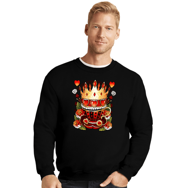 Daily_Deal_Shirts Crewneck Sweater, Unisex / Small / Black Mug Heart