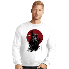 Load image into Gallery viewer, Shirts Crewneck Sweater, Unisex / Small / White Mandalorian Samurai
