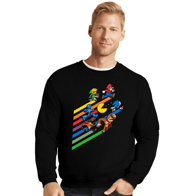 Daily_Deal_Shirts Crewneck Sweater, Unisex / Small / Black High Score Streak