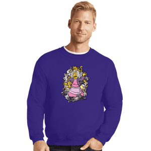 Secret_Shirts Crewneck Sweater, Unisex / Small / Violet Ameri-cat Beauty
