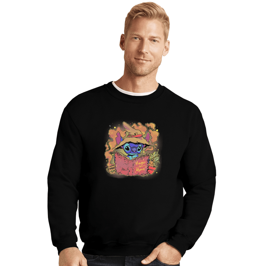 Shirts Crewneck Sweater, Unisex / Small / Black Magic Alien
